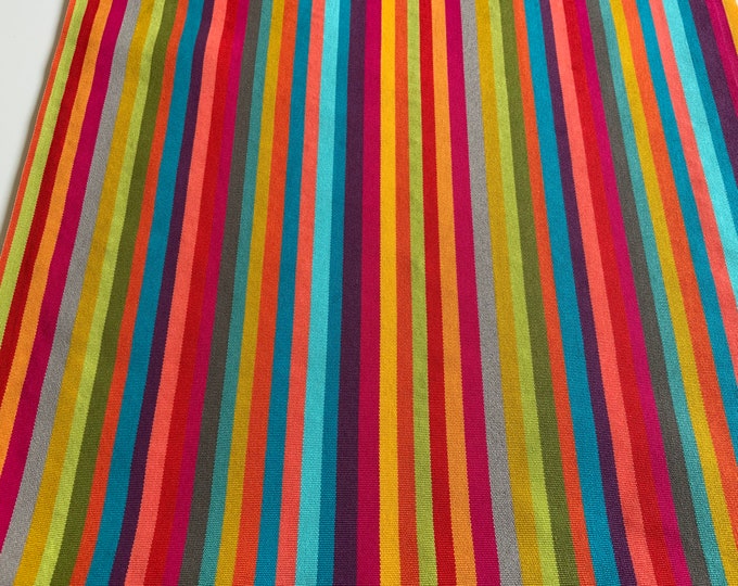 Deckchair Canvas, FiFi,  Multicoloured Stripe, Heavy Duty, 1.5 Meter Length