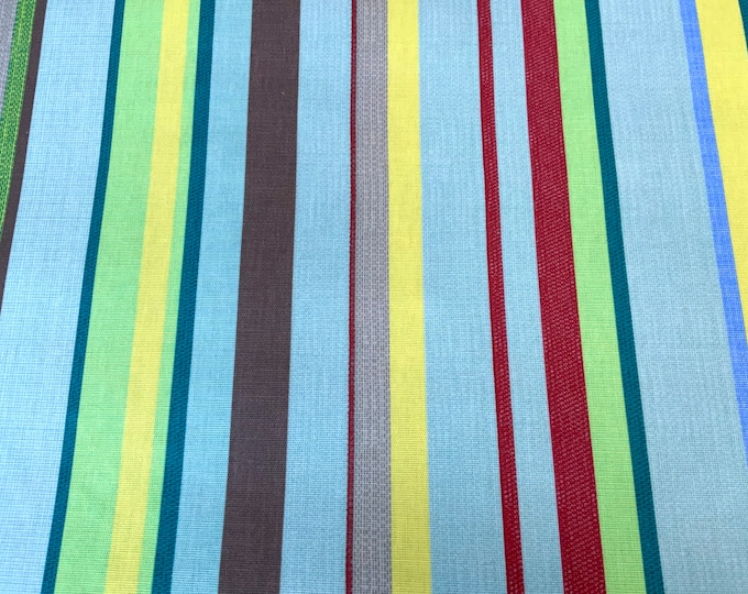 Oilcloth Fabric, PVC Coated, French Stripes, La Rochelle Stripe, Per Meter