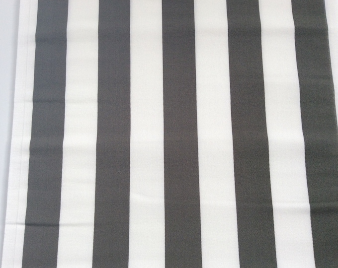 Deckchair Canvas, Bessie, Taupe and White Stripe, Heavy Duty, 1.5 Meter Length