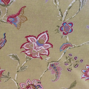 Oilcloth Fabric, Exclusive Morris Designs,  Damascus in Citrine Colourway,  PVC coated Cotton, Superb Quality, Per Meter