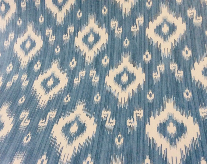 Oilcloth Fabric, Exclusive Morris Designs, Pashmina Design ,  Sea Holly Colourway,  PVC coated Cotton, Superb Quality, Per Meter