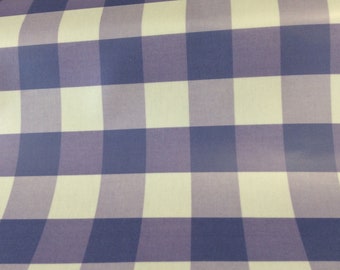 Hule, tela recubierta de PVC, diseño de cuadros vichy lavanda de Morris Designs, por metro