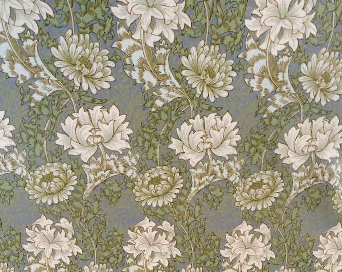 Oilcloth Fabric, Exclusive Morris Designs,  Willa in Twilight Colourway,  PVC coated Cotton, Superb Quality, Per Meter