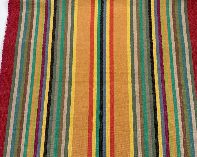 Deckchair Canvas, Ruby,  Vintage Stripes, Heavy Duty Cotton, 1.5 Meter Length