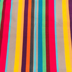Deckchair Canvas, Lulu, Turquoise and Fuchsia Stripe, Heavy Duty, 1.5 Meter Length