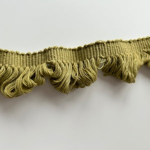 Fan Edge Trim, Olive, 100% Cotton, Superb Quality,  Per Meter