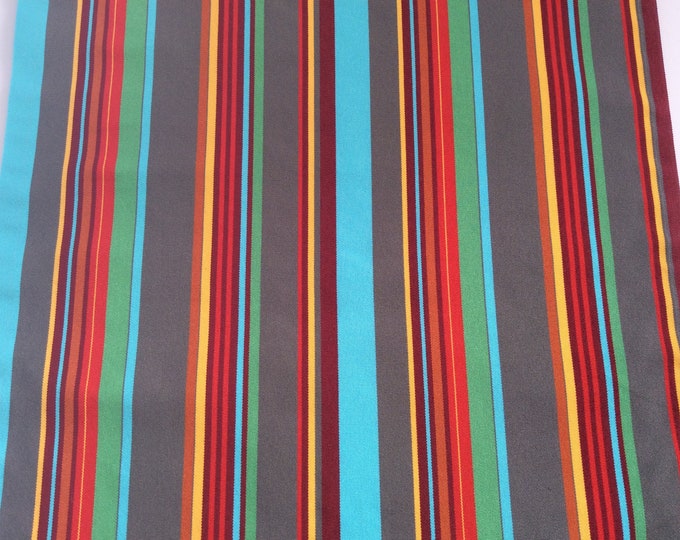 Deckchair Canvas, Patsy, Multicoloured Stripe, Heavy Duty, Per Meter