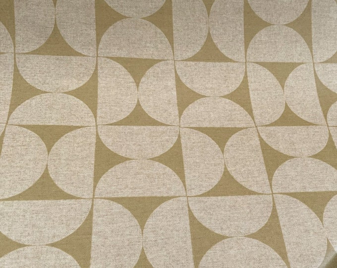 Oilcloth Fabric, Exclusive Morris Designs, Athena in Gold, PVC coated Cotton, Superb Quality, Per Meter