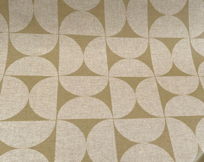 Oilcloth Fabric, Exclusive Morris Designs, Athena in Gold, PVC coated Cotton, Superb Quality, Per Meter