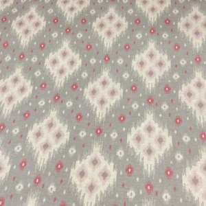Oilcloth Fabric, Exclusive Morris Designs, Kilim in Tribal Ash,  PVC coated Cotton, Superb Quality, Per Meter