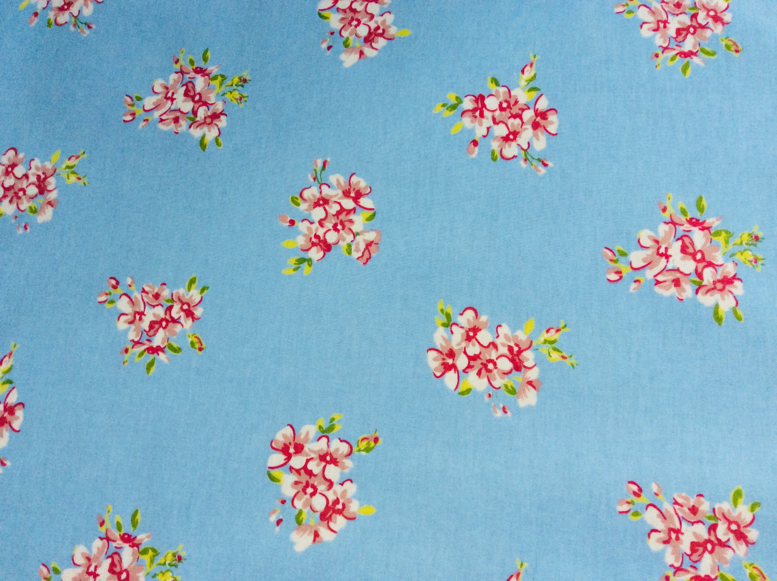 Oilcloth, PVC coated fabric, Clarke & Clarke Rosetta Floral Design, Per