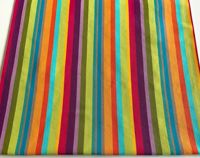 Deckchair Canvas, Lolly Stripe, Multicoloured Stripe, Heavy Duty, Per Meter