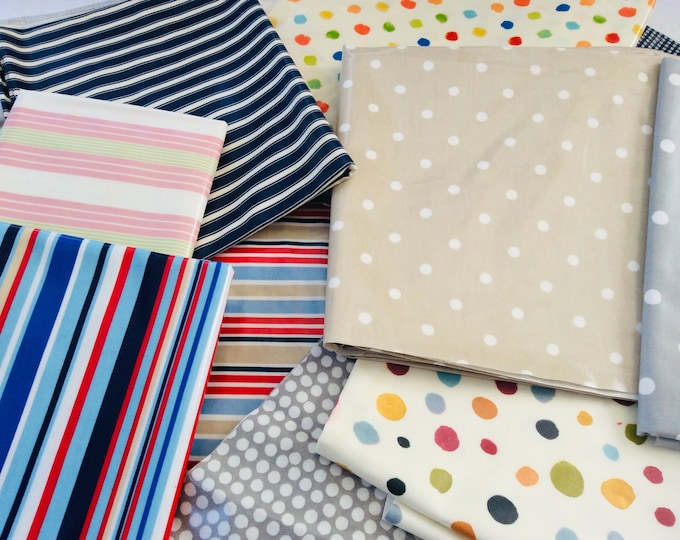 REDUCED, Oilcloth, 2KG Bag of PVC Coated Cotton Oilcloth Fabrics, Offcuts And Remnants for Crafts And Hobby