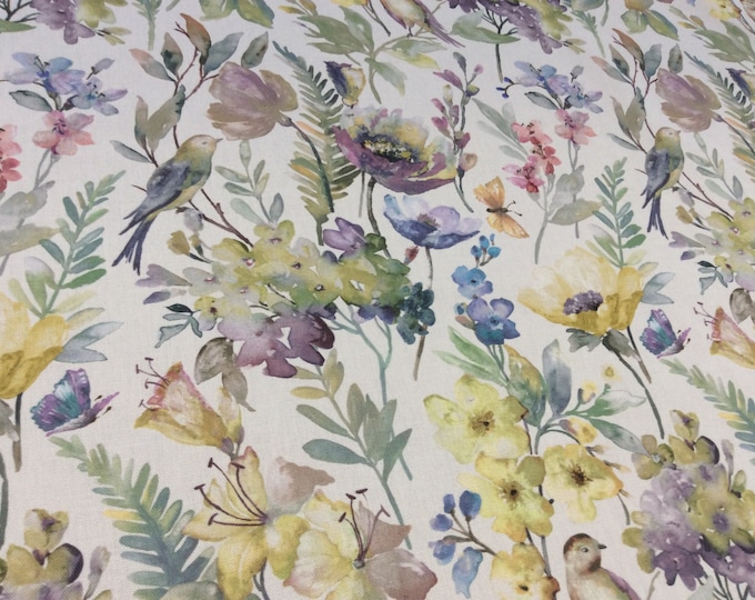 100% Cotton  Fabric, Spring Meadow Design, Heavy Weight, Top Quality, Per Meter