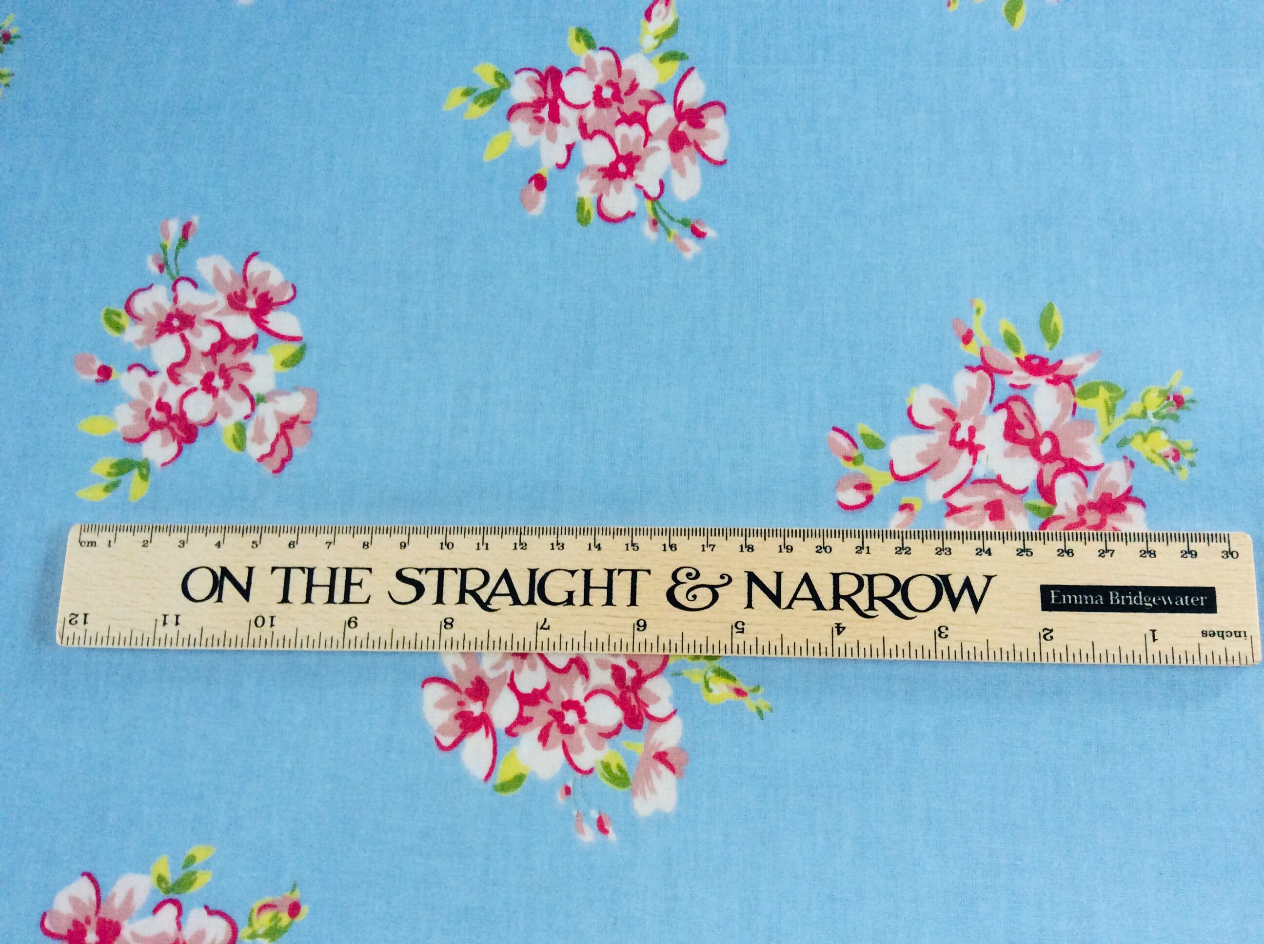 Oilcloth, PVC coated fabric, Clarke & Clarke Rosetta Floral Design, Per