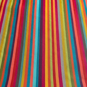 Deckchair Canvas, FiFi Stripe,, Multicoloured Stripe, Heavy Duty, Per Meter