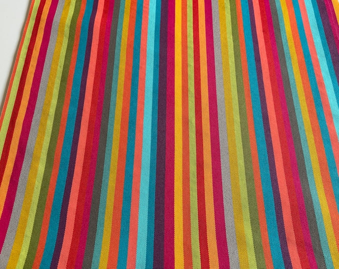 Deckchair Canvas, FiFi Stripe,, Multicoloured Stripe, Heavy Duty, Per Meter