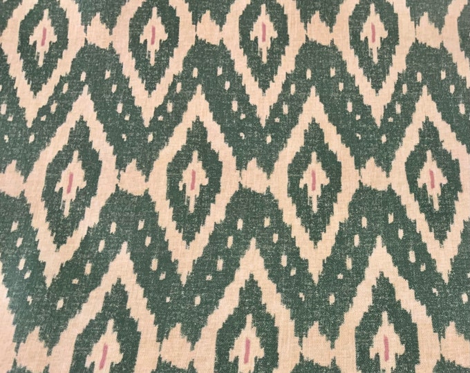 Oilcloth Fabric, Exclusive Morris Designs, Bukhara in Emerald,  PVC coated Cotton, Superb Quality, Per Meter