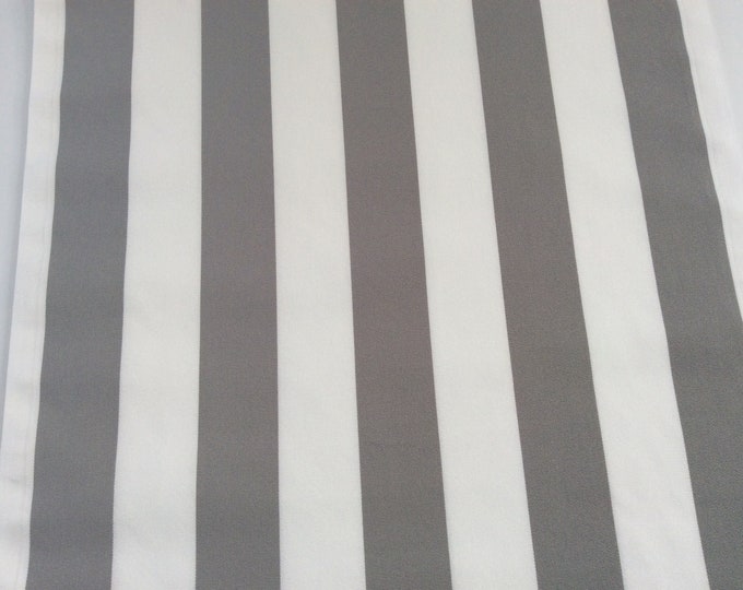 Deckchair Canvas, Eva, Grey and White Stripe, Heavy Duty, 1.5 Meter Length