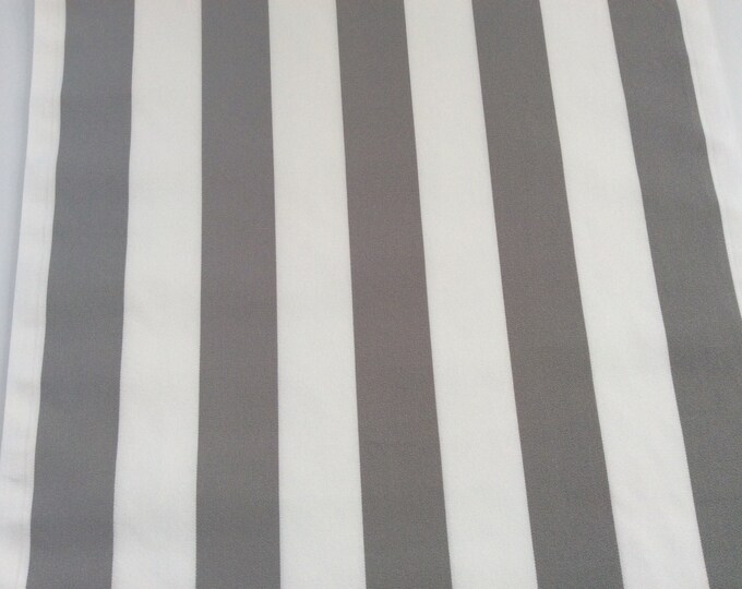 Deckchair Canvas, Eva, Grey and White Stripe, Heavy Duty, 1.5 Meter Length