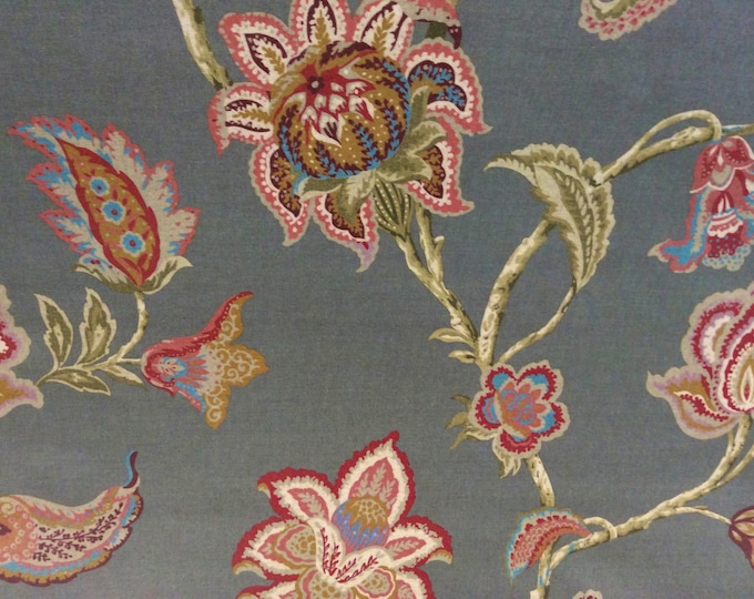 Oilcloth Fabric, Exclusive Morris Designs,  Damascus in Topaz Colourway,  PVC coated Cotton, Superb Quality, Per Meter