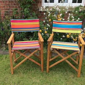 Luxury Hardwood, Bespoke Directors Chair in a choice of fabrics