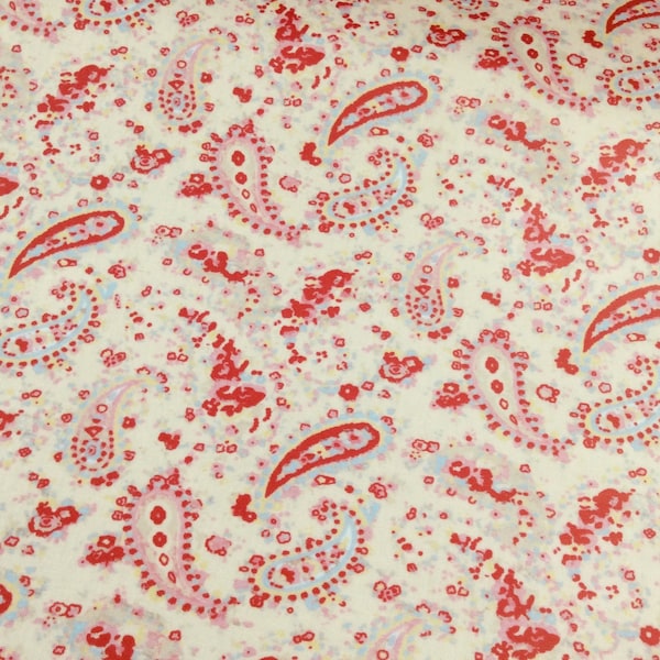 100% Cotton Fabric, Exclusive Morris Designs, Emily Vintage Eiderdown Paisley,  Cotton, Superb Quality, Per Meter