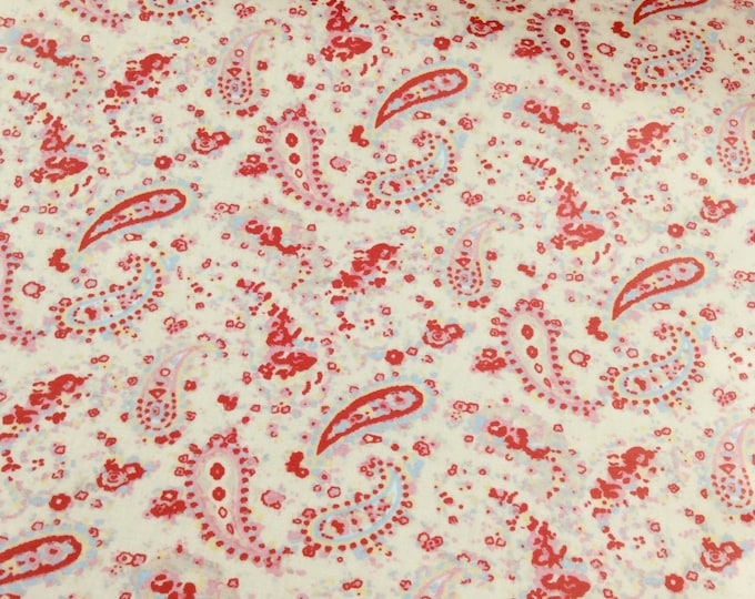 Oilcloth Fabric, Exclusive Morris Designs, Emily Vintage Paisley,  PVC coated Cotton, Superb Quality, Per Meter