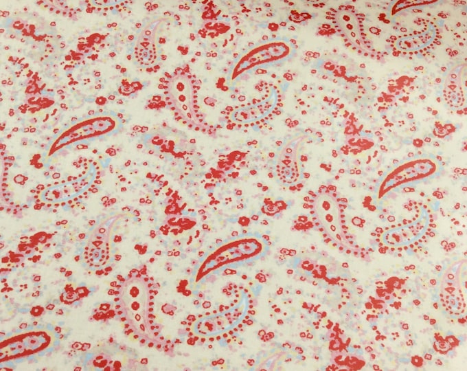 100% Cotton Fabric, Exclusive Morris Designs, Emily Vintage Eiderdown Paisley,  Cotton, Superb Quality, Per Meter