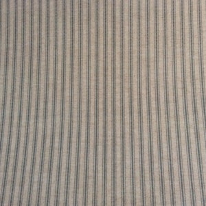 Tessuto di tela cerata, rivestito in PVC, lino a righe vintage francese, colorazione indaco, al metro