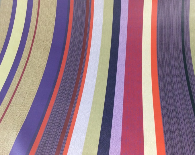 Oilcloth Fabric, PVC Coated, French Stripes, Avignon Stripe, Per Meter