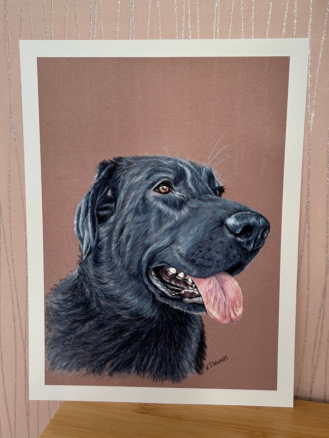 Labrador Shadow Shadow - Art Print- Black Labrador - Labrador - Dog - Black Dog - Gift ...