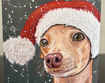 Biglietto di Natale per amici speciali, con cani e cassetta