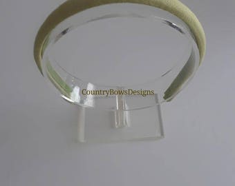 Lime Green Linen Headband-Padded Headband-Plastic Covered Headband-Women-Teens-Big Girls Headband