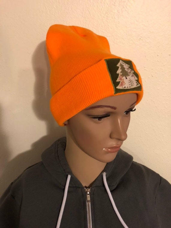 blaze orange beanie hats