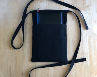 Black Server Apron Pouch - Waitress Server Belt with 3 Pockets - Fits Toast Handheld