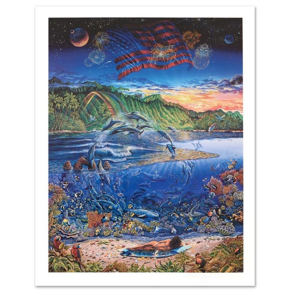 Robert Lyn Nelson 'ring of Life' Limited Edition Mixed Media Art