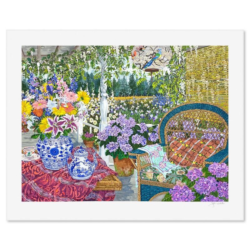 John Powell ジョンポーウェル 庭園の花 アートポスター 額付き John Powell ジョンポーウェル 庭園の花 アートポスター 額付き