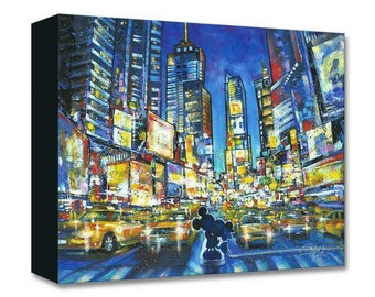 You, Me and the City" Limited Edition Gallery Wrapped Canvas by Stephen Fishwick from the Disney Fine Art Treasures Collection; with COA.