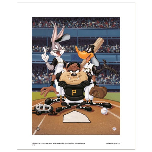 Numbered Limited Edition Giclee from Warner Bros., "At the Plate (Pirates)" with Certificate of Authenticity.