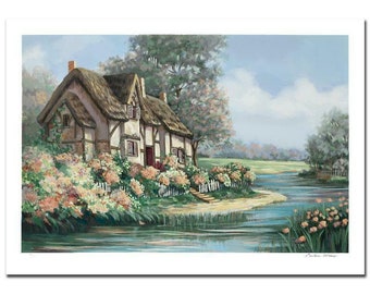 Earlene Moses "Springtime in Sheffield" Limited Edition Serigraph (36" x 24"), Numbered and Hand Signed with Certificate of Authenticity.