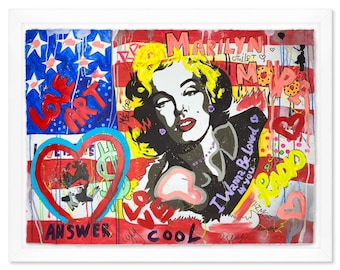 Nastya Rovenskaya, "Show Time" Framed One-of-a-Kind Mixed Media, Hand Signed with Letter of Authenticity.