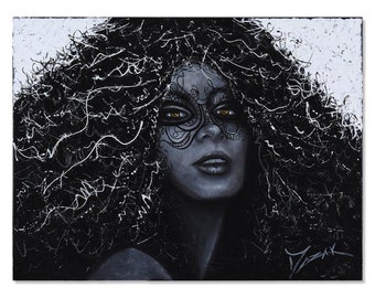 Original Acrylic Painting: "Jayla" by Trevor Mezak, 40x30 Gallery Wrapped Canvas