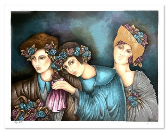 Haya Ran, "Brides Maids" Hand Signed, Numbered Limited Edition with Letter of Authenticity.