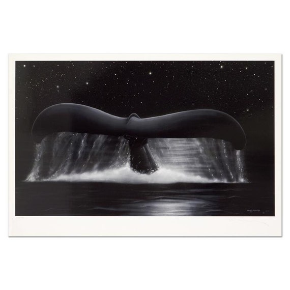 Wyland Sea of Stars Lithograph: Signed Limited Edition Whale Tail
