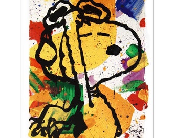 By Renowned Charles Schulz Protege Tom Everhart &quot;Salute&quot; Limited Edition Collectible Fine Art Lithograph.