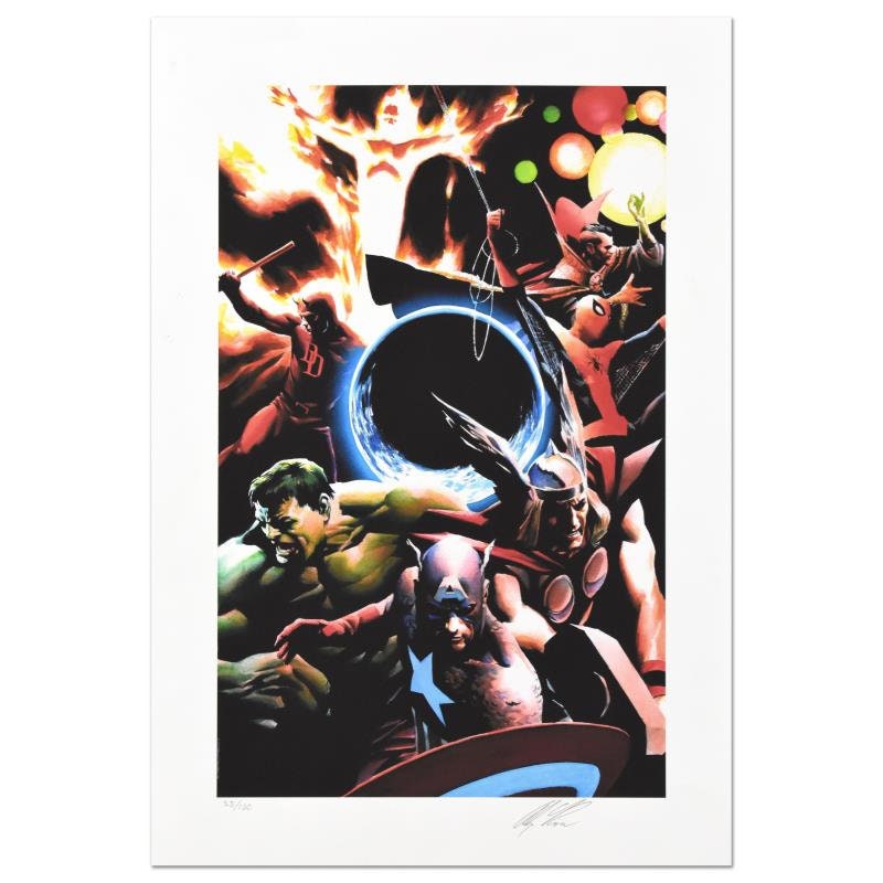 Alex Ross SPIDER MAN ROCKOMIC Fine Art Print on Paper Artist Proof Marvel  DC Comics Fine Art