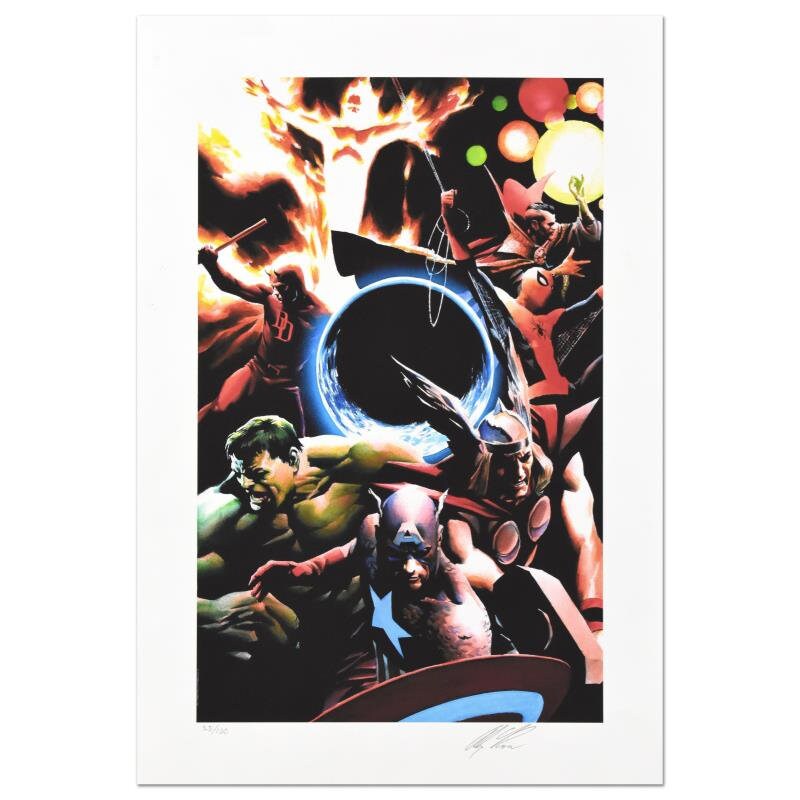 Alex Ross SPIDER MAN ROCKOMIC Fine Art Print on Paper Artist Proof Marvel  DC Comics Fine Art