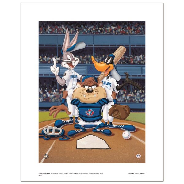 Numbered Limited Edition Giclee from Warner Bros., "At the Plate (Blue Jays)" with Certificate of Authenticity.