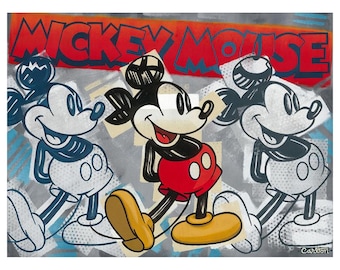 Mickey Mouse Trevor Carlton Signed ORIGINAL PAINTING Walt Disney
